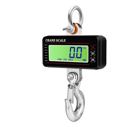LIAMOS 1500Kg/1000Kg/500Kg Digital Hanging Scale with 65ft Remote Control Crane Scale Portable Heavy Duty Scale Industrial Hook Scales,Electronic Hanging Scale(LCD 1500KG Black)