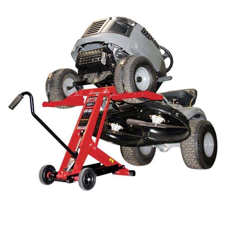 MoJack HDL 500 NO 45501-OP Hydraulic Cylinder Lift Jack for Zero Turn Radius Riding Lawn Mower Maintenance and Repair, 500lb Lifting Capacity with Locking Bar for Added Safety - Image 4