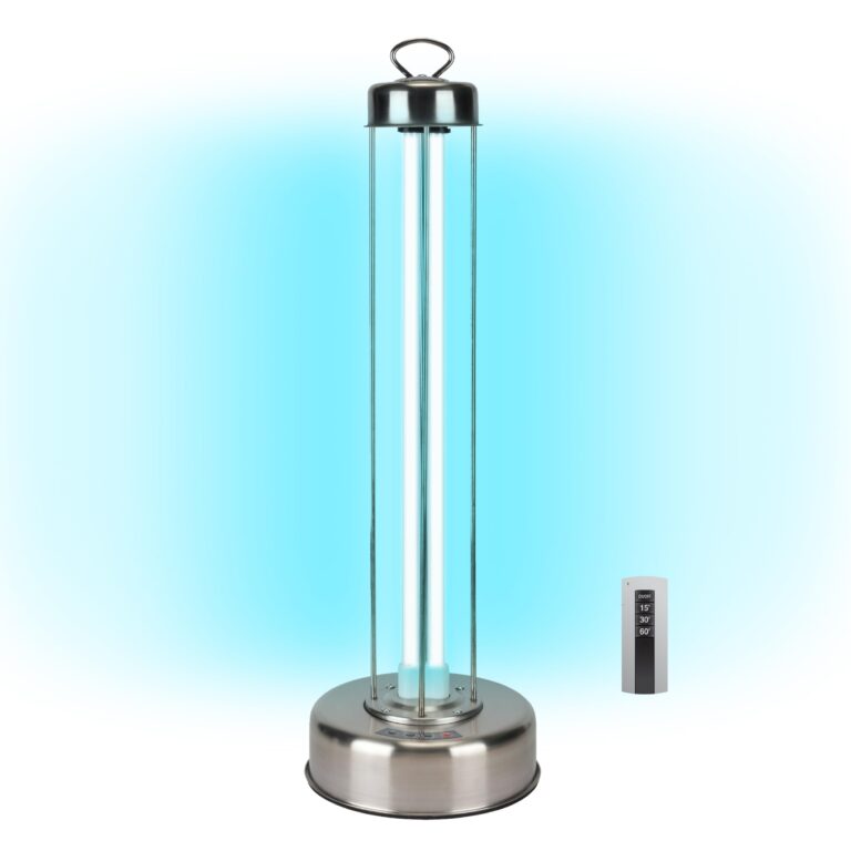 Room Surface UV Light Sanitizer - USA 100W Professional Grade UV-C Lamp for Commercial & Home Use with Timer, & 10,000hr Bulb, EPA Registered, Lab Certified 99.9% Germ Kill in 15 Mins