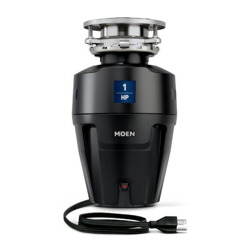 Moen EX100C EX Series 1 HP Continuous Feed Garbage Disposal, Black
