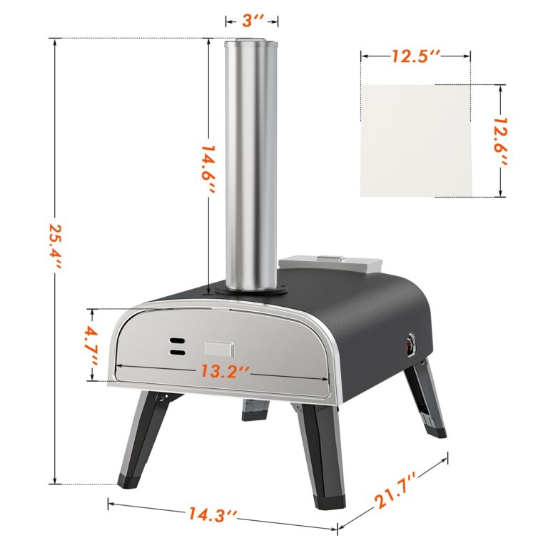 aidpiza Pizza Oven Outdoor 12" Wood Fired Pizza Ovens Pellet Pizza Stove for outside, Portable Stainless Steel Pizza Oven for Backyard Pizza Oven - Image 3