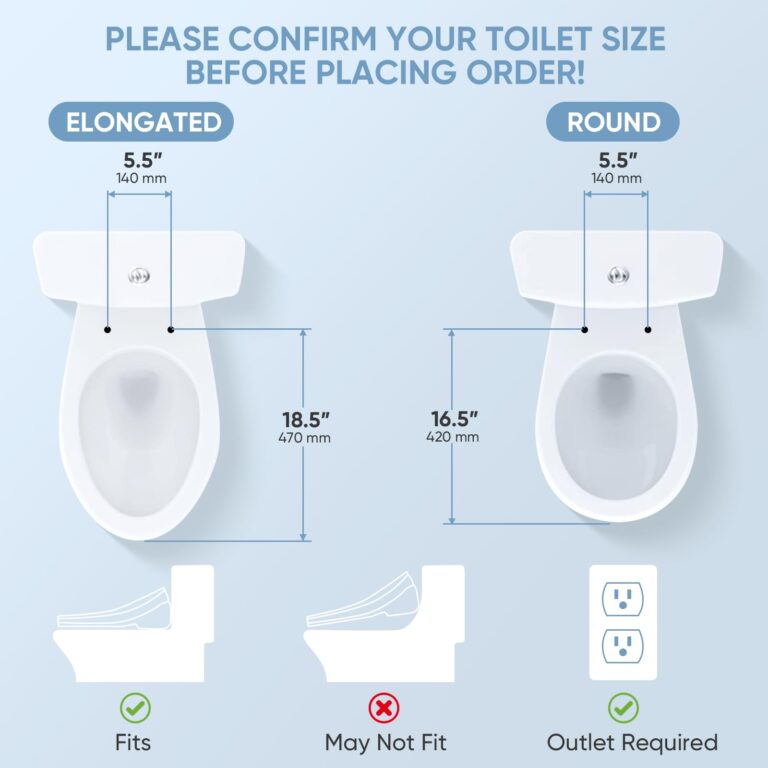 LEIVI Smart Bidet Toilet Seat with Wireless Remote and Side Panel, Multiple Spray Modes, Adjustable Heated Seat, Warm Water and Air Dryer, Auto LED Nightlight, Round - Image 6