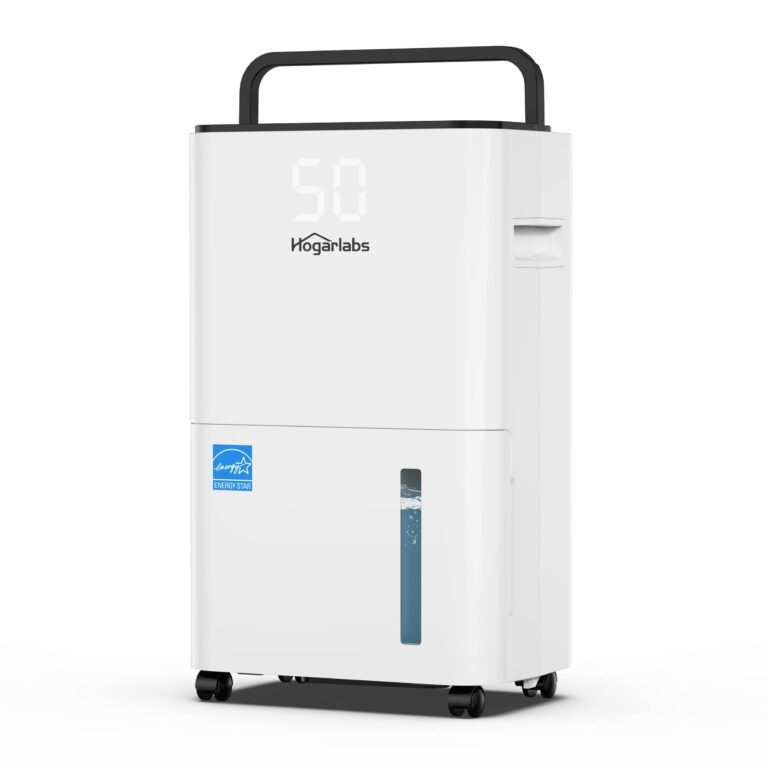HOGARLABS 3500 Sq. Ft 50 Pint Energy Star Dehumidifier for Home Basements Bedroom Bathroom | Dehumidifiers with Drain Hose for Medium to Large Room, Intelligent Humidity ControL.