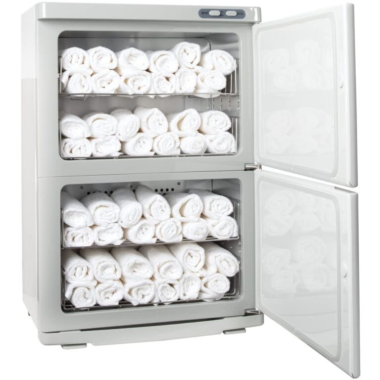 ForPro Professional Collection Expert Double Hot Towel Warmer, 46L Extra Large Capacity, Holds 48 Towels, Rust Resistant Towel Heater with Stainless Steel Racks, 25.5" H x 17.75" W x 11" D, White - Image 8