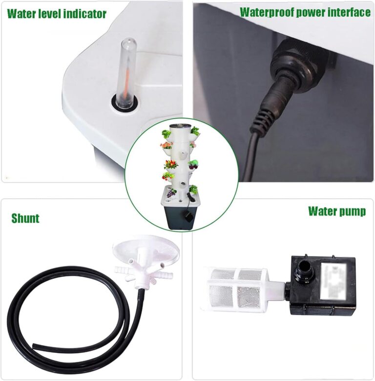 Hydroponics Growing System Kit, 30-Plants Indoor Vertical Hydroponic Tower Garden System, Smart Gardening Kit for Herbs, Fruits, and Vegetables,15 Holes - Image 2