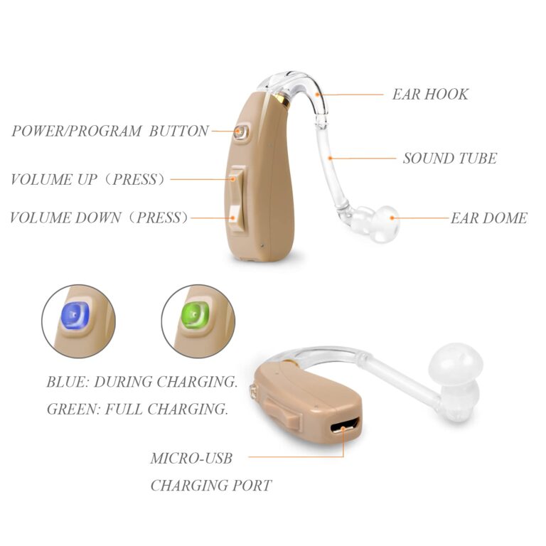 Banglijian Hearing Aid Rechargeable Ziv-201 Digital Noise Reduction and Feedback Cancellation Small Size (Two Units) - Image 3