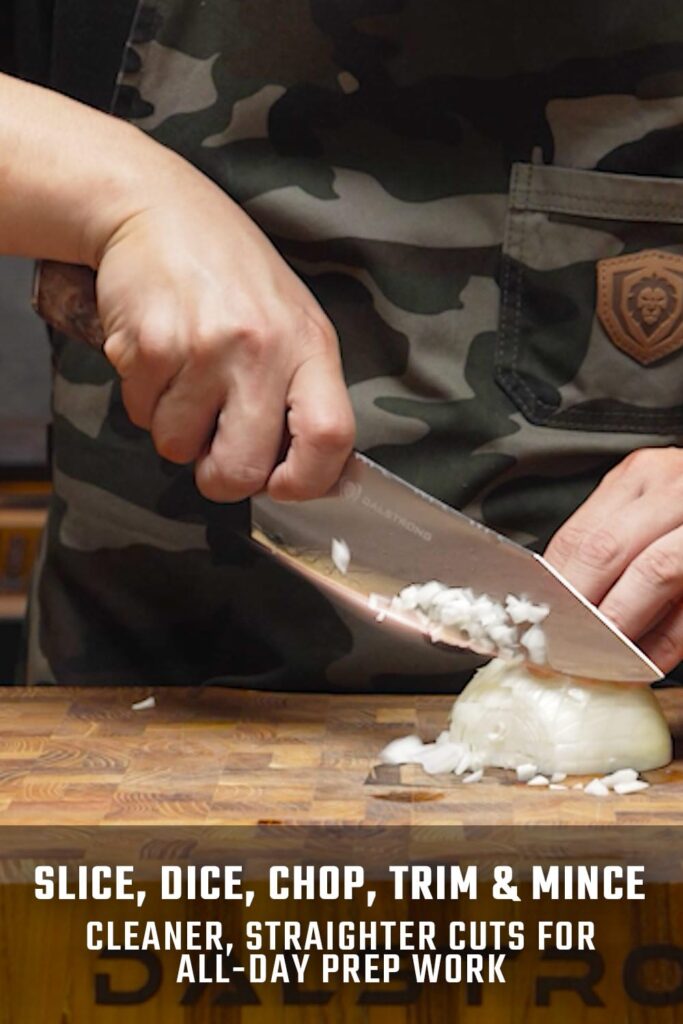 Dalstrong Chef Knife - 8 inch - Valhalla Series - Premium 9CR18MOV HC Steel - Celestial Resin & Wood Handle - Razor Sharp - Kitchen Cooking Chef's Knife - Leather Sheath - Image 7