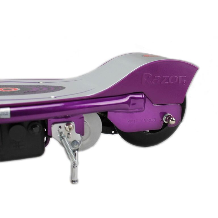 Razor E100 Kids Ride On 24 Volts Motorized Powered Electric Kick Scooter Speeds Up to 10 Miles Per Hour with Brakes and Pneumatic Tires, Purple - Image 3