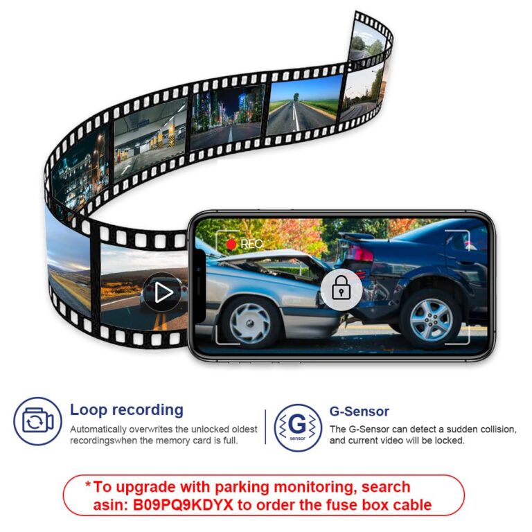 Fitcamx 4K Dash Cam for 2022-2025 Toyota Tundra & Sequoia 2023-2025 Limited SR SR5 TRD Pro Limited Platinum (Gen3), OEM Style, 2160P UHD Video, WiFi & APP, Loop Recording, G-Sensor, Plug & Play, 64GB - Image 2