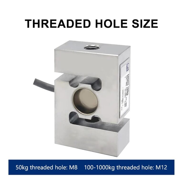 Digital Load Cell Weight Sensor, S40AC3 50KG 100KG 200KG 500KG 1T 2T 3T 5T S Type Load Cell Electronic Scale Crane Scale Hopper Scale Various Special Scales for DIY Electronic Kitchen Scale Kit(100KG) - Image 5