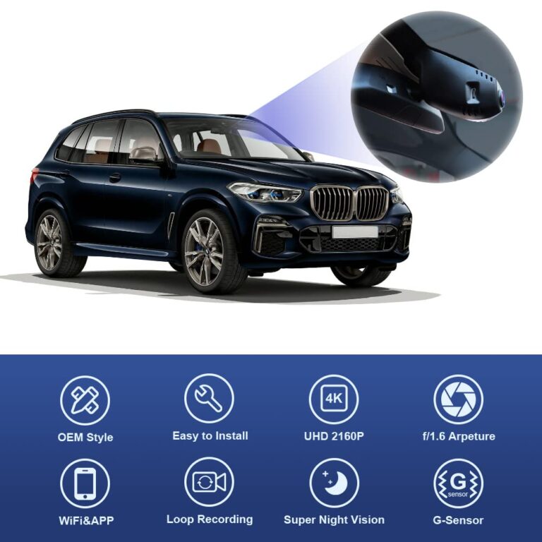 Fitcamx 4K Dash Cam Suitable for BMW X5 2023 2022 2021 2020 2019 G05 Xdrive50i 40i M50i Sdrive40i (Model A), Integrated OEM Style, UHD 2160P Video WiFi, G-Sensor, Loop Recording, Plug&Play, 64GB Card - Image 5