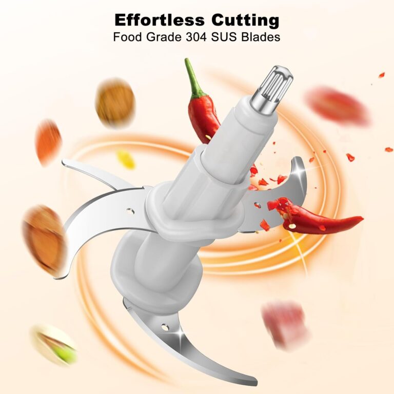 Vayepro 32 Cup Large Capacity Electric mixers, Electric Food Blenders with Stainless Steel Bowl, 2 Speed, 4 Bi-Level Bladesand Spatula, 8L 1200W Food Processors for Meat, Onion, Vegetables, Fruits - Image 5