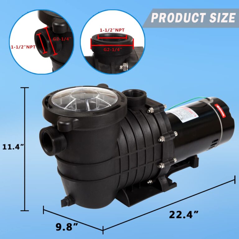 TOPWAY 2HP 110v Swimming Pool Pump 111GPM Filter Garden lnground and Above Ground Pools Water Pump - Image 6
