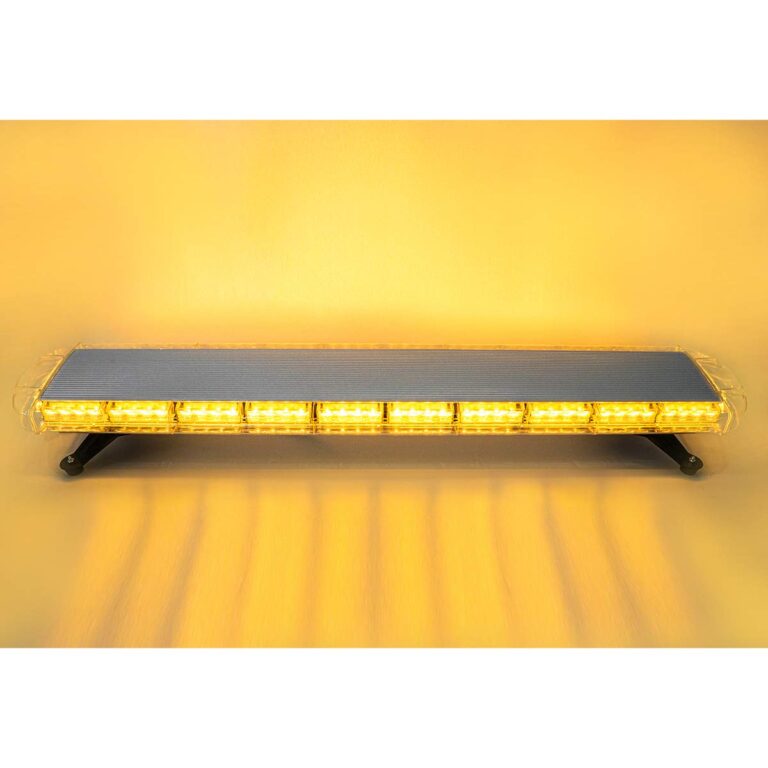 V-SEK 47" Amber Yellow Extreme High Intensity Construction Emergency Warning Strobe Light Bar Roof Top Low Profile Law Enforcement Hazard Flashing 88 LED For Tow Truck Vehicle (Amber/Yellow 88LED 47")