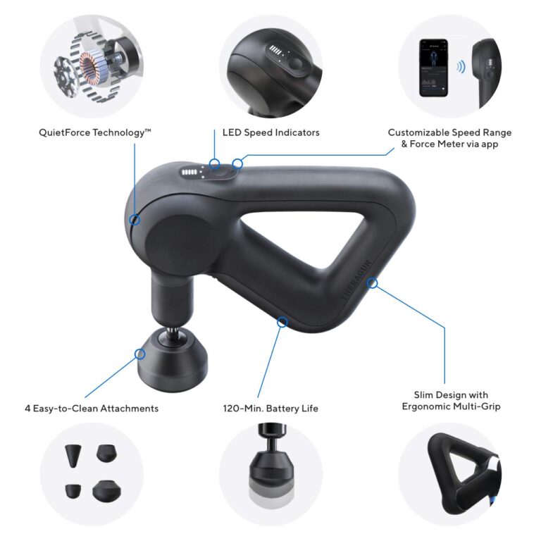 TheraGun Prime Quiet Deep Tissue Therapy Massage Gun - Bluetooth Enabled, Electric Percussion Massage Gun & Personal Massager for Pain Relief in Neck, Back, Leg, Shoulder and Body (Prime G4) - Image 5