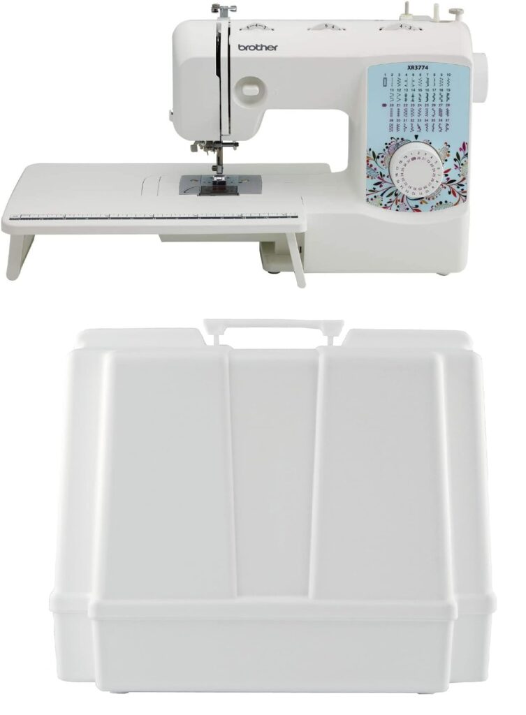 Brother XR3774 37-Stitch Sewing and Quilting Machine with Wide Table and 5300A Hard Plastic Storage and Carry Case