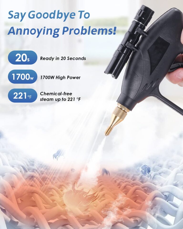 Hapyvergo High Pressure Steam Cleaner - 1700W Handheld Steamer for Cleaning Grout Tile, Hand Held Portable Steam Pressure Washer for Car Auto 110V - Image 6