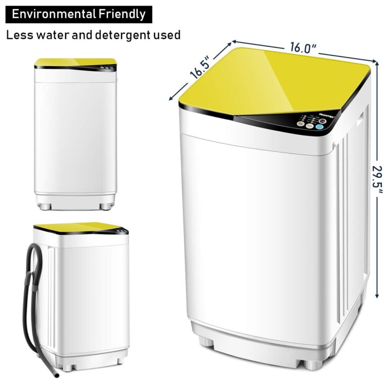 Waterjoy Portable Washing Machines, 7.7 lbs Load Capacity Portable Washer and Dryer Combo with Built-in Barrel Light & LED Display for Household and Apartment （Yellow） - Image 6