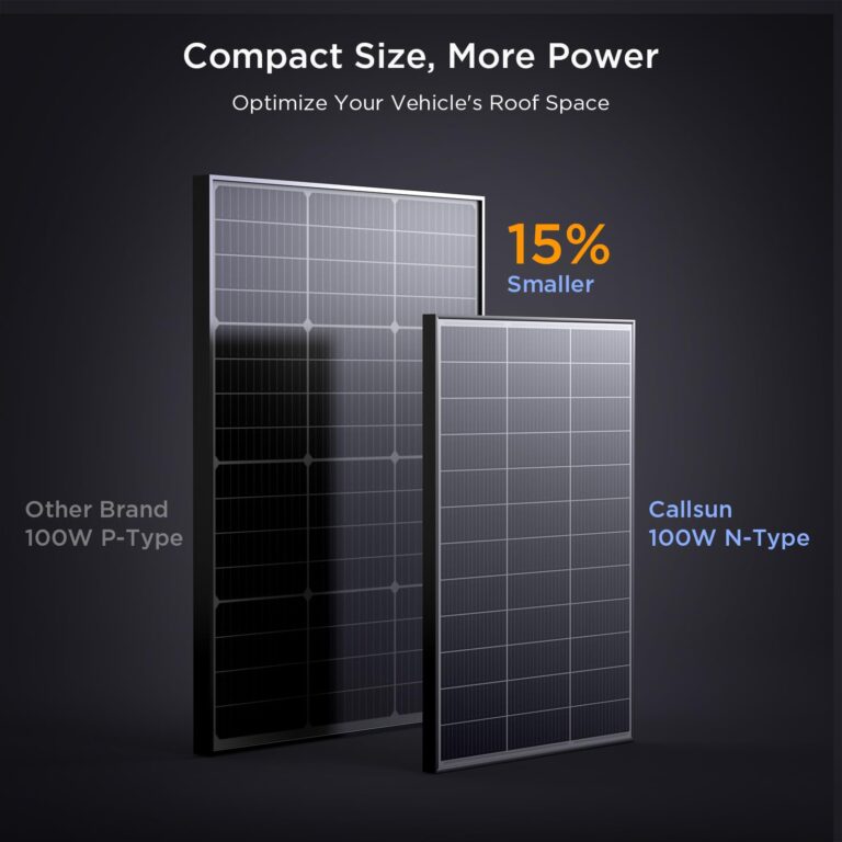 Callsun N-Type 16BB 200 Watt Solar Panel 12V, 2Pcs 100W Monocrystalline Solar Panel, 25% High Efficiency PV Modules, Ideal for RV, Trailer, Camper, Marine, Rooftop, Home, Off-Grid (100w 2-Pack Panels) - Image 6