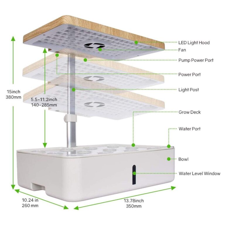 ROCILB Hydroponics Growing System, Indoor Herb Garden Starter Kit with Grow Light, Plant Germination Kits 12 Plant Pots for Home Kitchen Gardening - Image 4