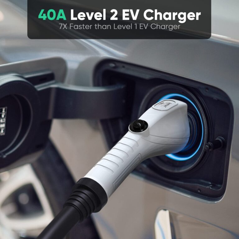 SOPHTRANS Level 2 EV Charger,10 to 40 Amp with J1772 NEMA 14-50 Thick Cable (8AWG), Wall Mounted & Portable Electric Car Charger with WiFi (100-240V,25ft) (Black) - Image 3