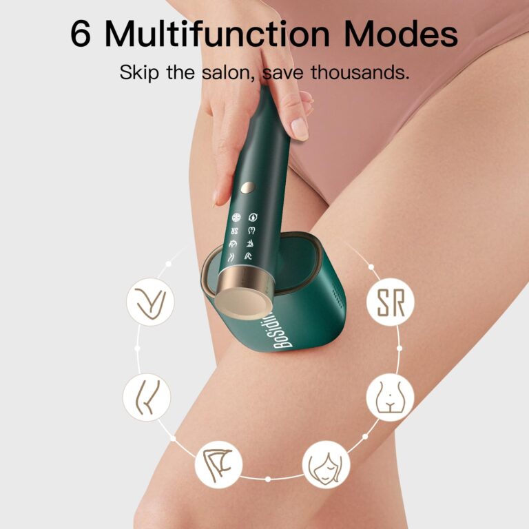 Laser Hair Removal, BoSidin IPL Hair Removal with Painless Ice-Cooling, 2-in-1 Face SR Rejuvenation, 6+1 Modes, 6 Levels Hair Removal for Women Permanent, Laser Hair Removal Kit with Shaver, Goggles - Image 4