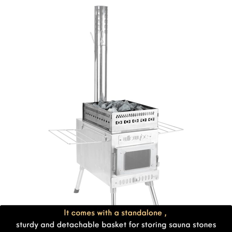WillowyBe Outdoor Sauna Hot Tent Stove, Rocket Stove Heater, Portable Camping Wood Stove for Dry Sauna, Cooking for Husband and Friends - Image 8