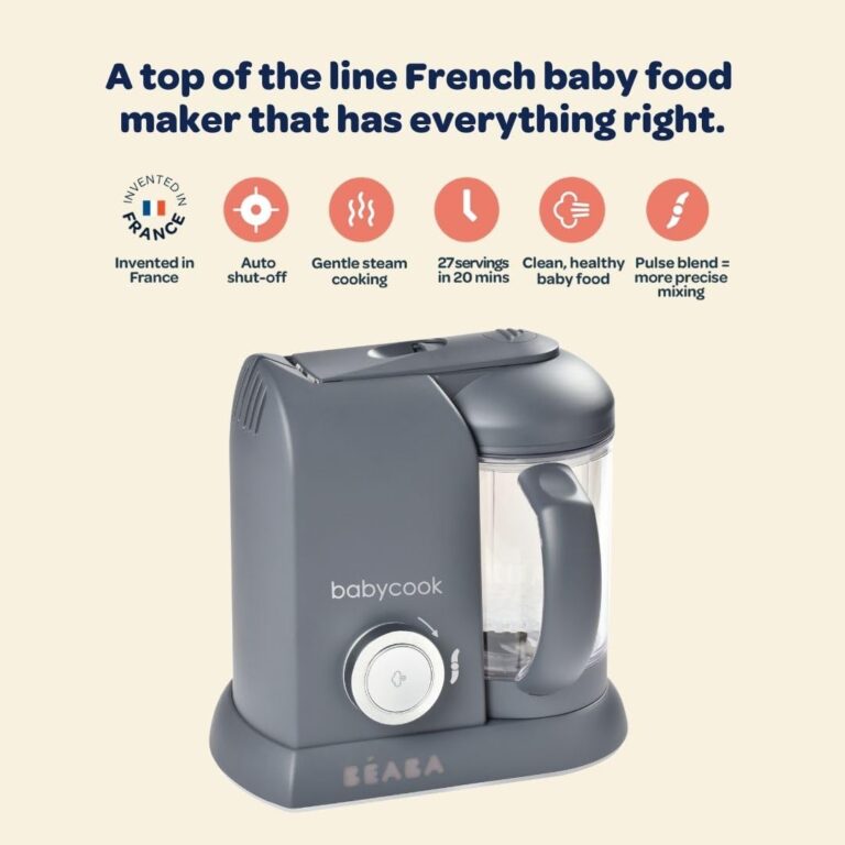 BEABA Babycook Solo 4 in 1 Baby Food Maker, Puree Steamer and Blender for Purees, Grinder with Auto Steam Cooking, Lrg Capacity 4.5 Cups 27 Servings in 20 Mins, Oat - Image 8