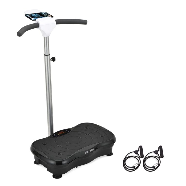 EILISON FIRMHOLD Handle Vibration Plate Exercise Machine for Lymphatic Drainage- Full Body Workout Vibration Platform for Weight Loss, 350lbs Vibration Plate for Beginners & Recovery (Handle Black)
