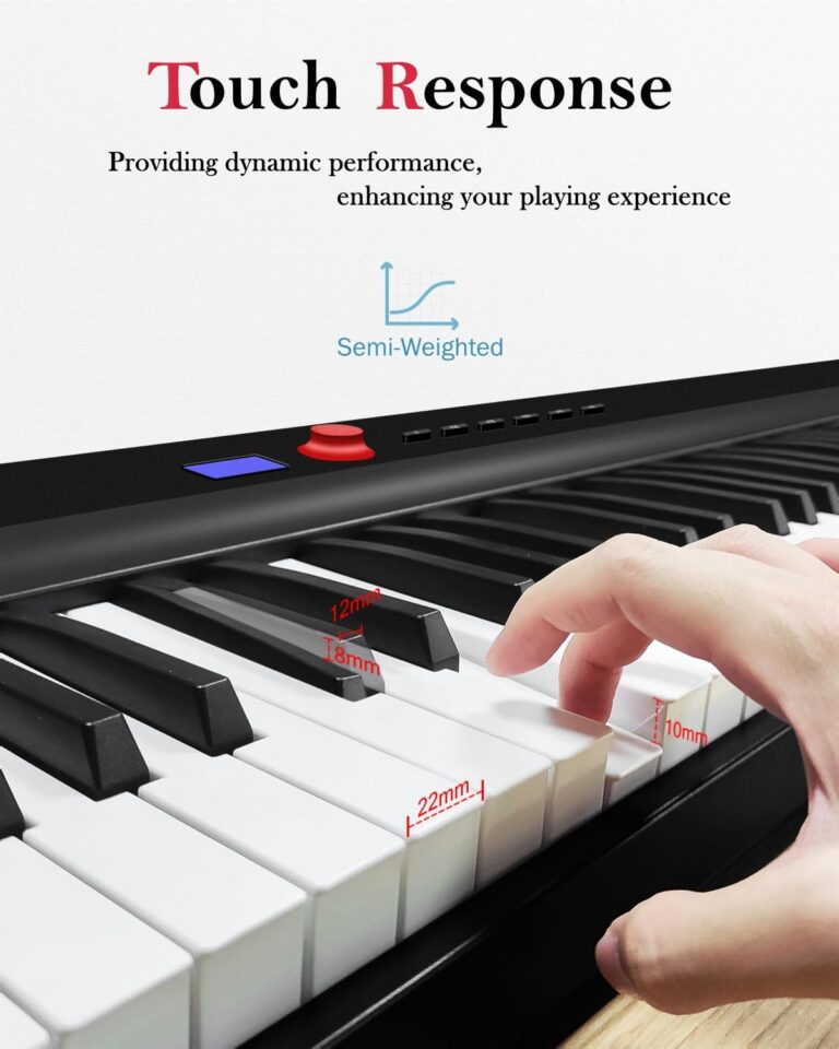 Longeye Foldable Piano Keyboard 88 Key Folding Piano Portable Electric Keyboard Semi Weighted Digital Piano for Beginners with Headphone, Sustain Pedal, Music Rest, Carry Case (Enhanced Sound) - Image 8
