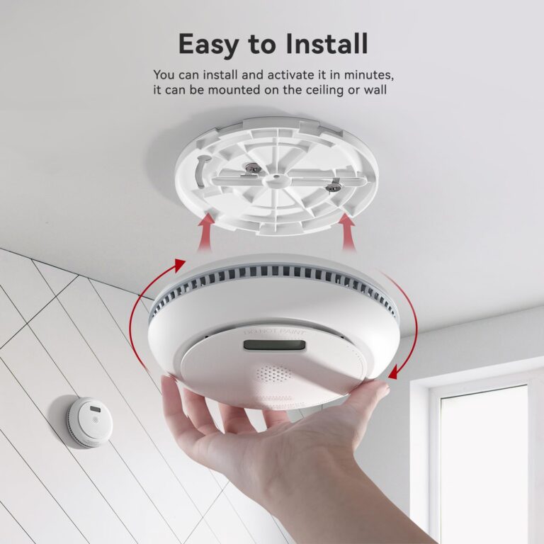 Siterlink Smoke and Carbon Monoxide Detector Combo with LCD Display, 2 in 1 Fire and CO Detector Alarm with LED Indicator & Test Button, Battery Operated, UL 217 & UL 2034 Standards, 5 Pack - Image 3