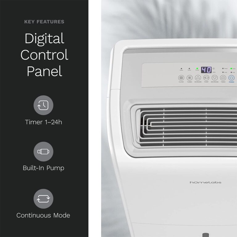 hOmeLabs 3500 Sq. Ft. Dehumidifier with Pump - Ideal for Medium to Large Rooms and Home Basements - Powerful Moisture Removal and Humidity Control - 40 Pint Capacity - Image 8