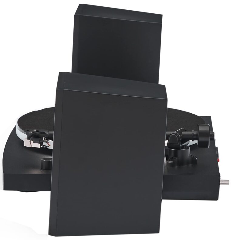 Crosley T150C-BK 2-Speed Bluetooth Turntable Record Player System with Weighted Tone Arm and Stereo Speakers, Black - Image 2