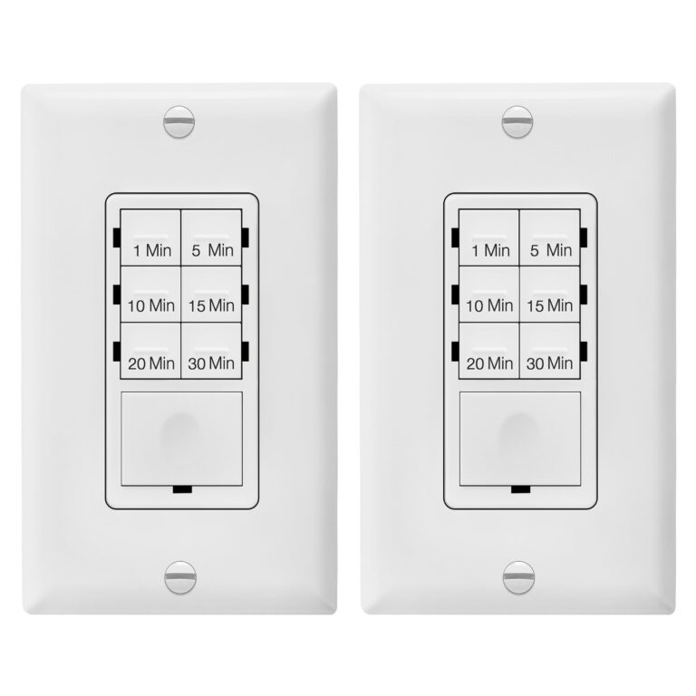Broan-NuTone 110 CFM Bathroom Exhaust Fan, Heater & LED Light Combo Bundle with ENERLITES Countdown Timer Switch, 1-30 Min Settings, Blue LED, 2 Pack - Image 4
