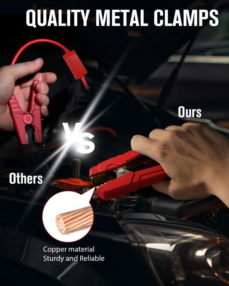 GOOLOO 4000A Peak Car Jump Starter 12V Auto Battery Booster SuperSafe Lithium Jump Box for All Gas, Up to 10.0L Diesel Engine, Portable Power Pack with USB Quick Charge and Type C Port, Orange - Image 4