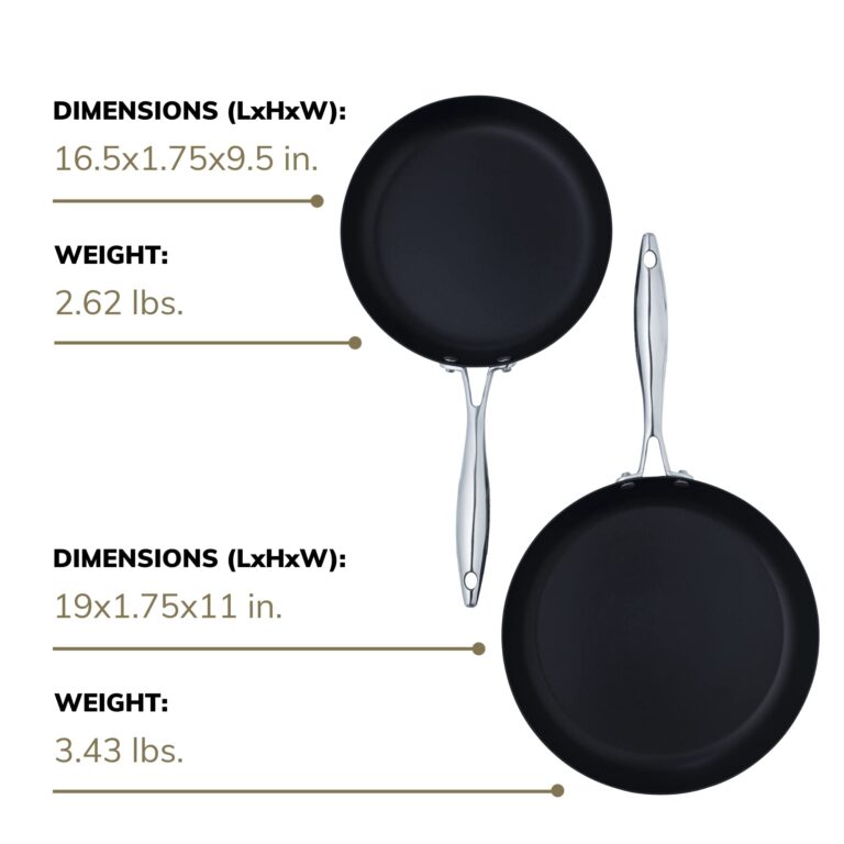 Scanpan Professional Fry Pan Set - Includes 9.5” & 11” Fry Pans - Easy-to-Use Nonstick Cookware - Dishwasher, Metal Utensil & Oven Safe - Made in Denmark - Image 4