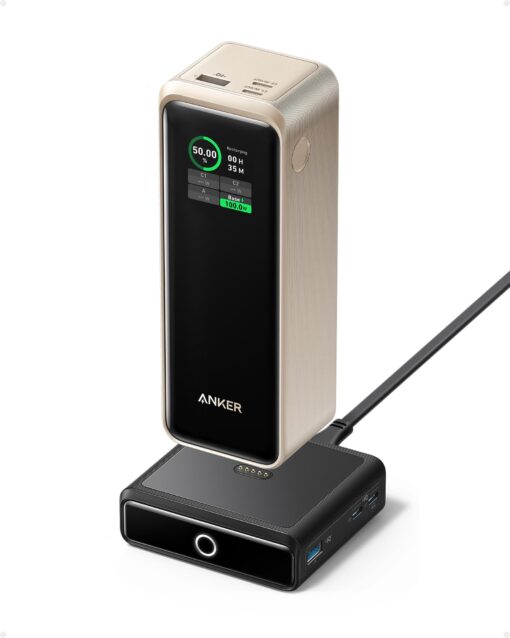Anker Prime Power Bank, 27,650mAh 3-Port 250W Portable Charger for Travel, TSA-Approved, Smart App, for MacBook Pro/Air, iPhone 16/15/14 Series, Samsung, Laptops, and More