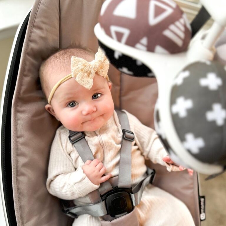 4moms MamaRoo Multi-Motion Baby Swing, Bluetooth Enabled with 5 Unique Motions, Sandstone - Image 2