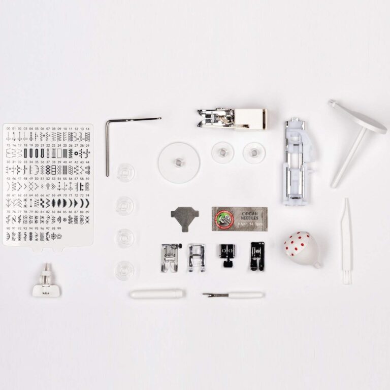 Janome JW8100 Fully-Featured Computerized Sewing Machine with 100 Stitches, 7 Buttonholes, Hard Cover, Extension Table and 22 Accessories - Image 3