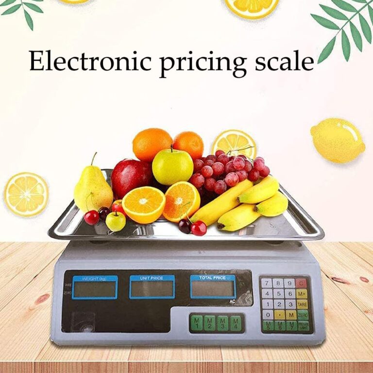 ZOCWJK Kitchen Food Scales Electronic Scales Digital Kitchen Scales, Commercial Table Scales Price Computing Scales,Stainless Steel Platform Scale 40Kg with LCD Display,WHI(Black - Image 5