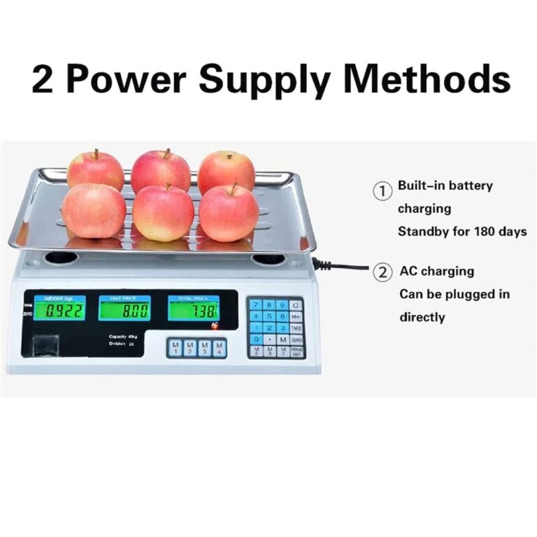Kitchen Digital Baking Scales,Electronic Food Scale, Commercial Shop Electronic Scale 40KG LCD Display Digital Price Computing Counting Food Scale for Food Meat, Fruit and Vegetable Scales - Image 2