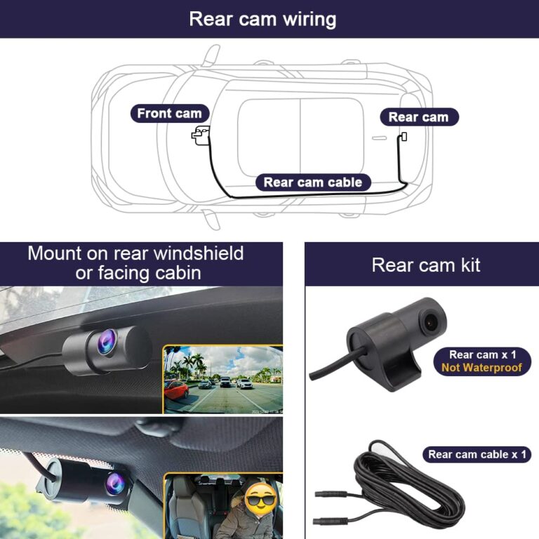 Fitcamx Front 2K+Rear 1080P Dash Cam Adapts for Chevy Equinox & Equinox EV 2024 2025 LS LT ACTIV RS Premier (HD2-D2000), OEM Style, Dual Loop Recording, WiFi & APP, G-Sensor, Easy to Set, 64GB Card - Image 4