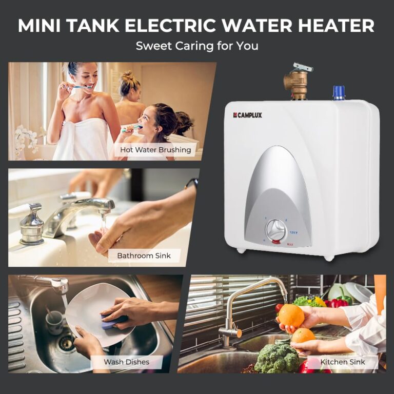 CAMPLUX Electric Small Hot Water Heater, 1.3 Gallon Point of Use Hot Water Heaters 120V 1440W, Under Sink, Wall or Floor Mounted, Easy to Install - Image 5