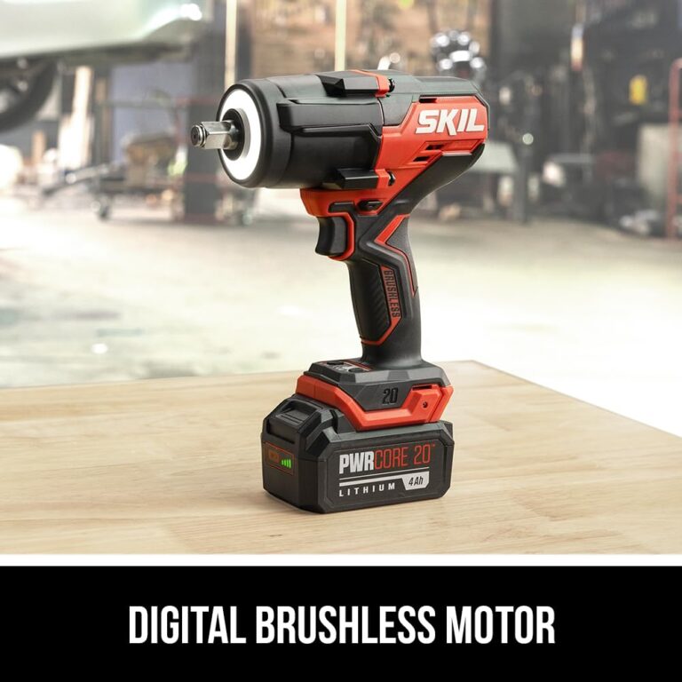 SKIL PWR CORE 20 Brushless 20V 1/2 In. Mid-Torque Impact Wrench Kit Including 4.0 Ah Battery and Auto PWRJump Charger- IW5761B-10 - Image 5