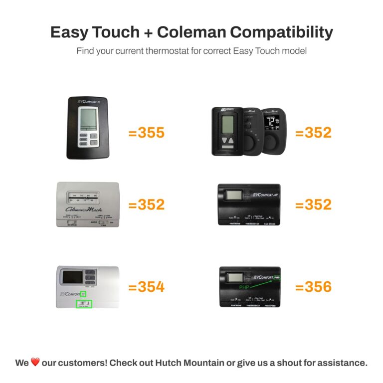 MICRO-AIR EasyTouch RV Touch Screen Thermostat with WiFi and Bluetooth - RV Thermostat for Air Conditioner and Heating - Programmable, Compatible with Coleman HVAC (352C Black) - Image 9