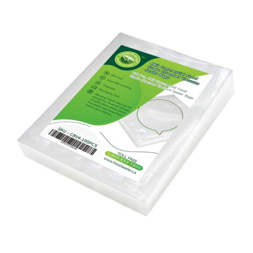 Chamber Bags Pouches 500 Pcs 4 Mil 10" x 14" BPA FREE Food Grade Sous Vide Cooking Commercial Chamber Vacuum Sealer Bag Impulse Clear Storage Flat Pouch