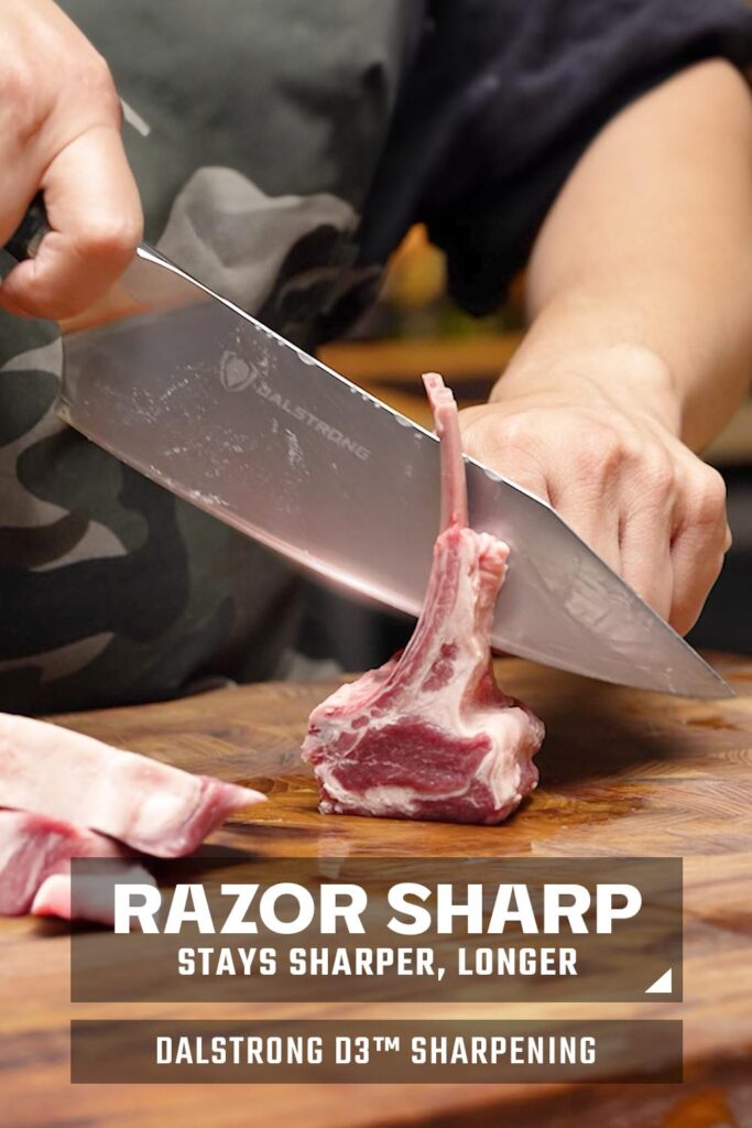 Dalstrong Chef Knife - 8 inch - Valhalla Series - Premium 9CR18MOV HC Steel - Celestial Resin & Wood Handle - Razor Sharp - Kitchen Cooking Chef's Knife - Leather Sheath - Image 8
