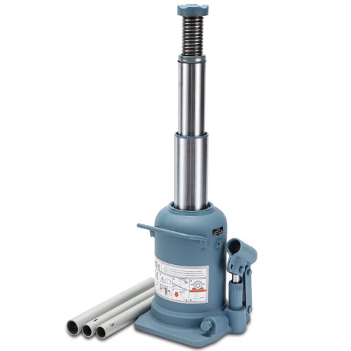 BAOSHISHAN 12 Ton High Lift Bottle Jack 9.25" to 23.23" Lifting Range Heavy Duty Double Ram Hydraulic Truck Jack Welded Jack