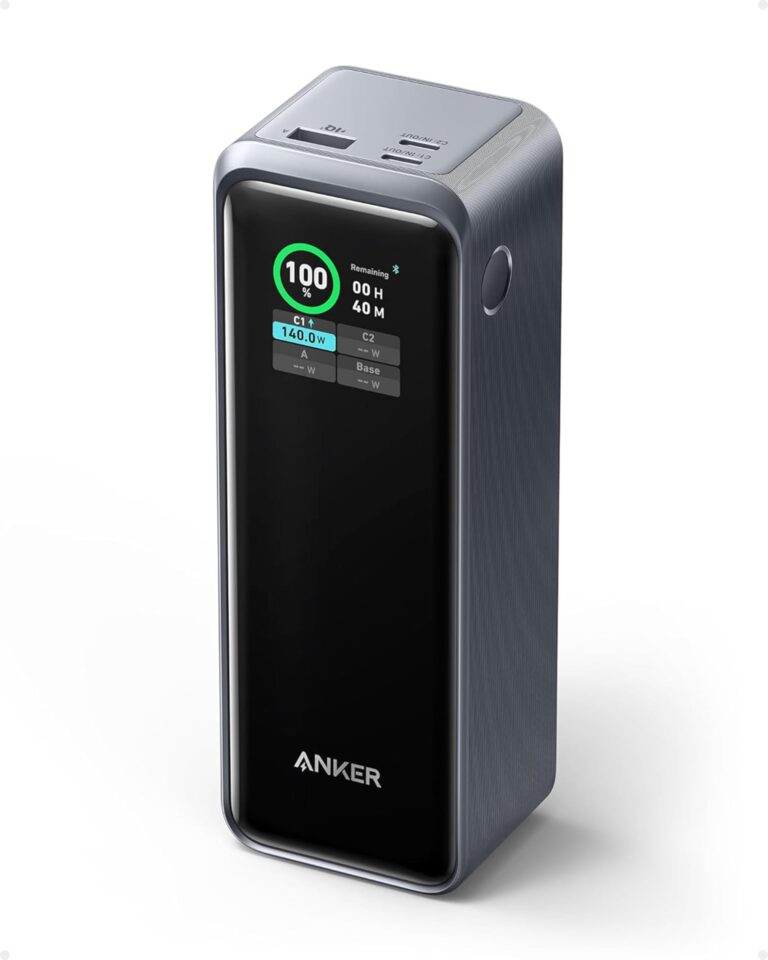 Anker Prime Power Bank, 27,650mAh 3-Port 250W Portable Charger for Travel, TSA-Approved, Smart App, for MacBook Pro/Air, iPhone 16/15/14 Series, Samsung, Laptops, and More (Charging Base Not Included)