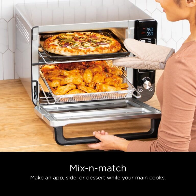 Ninja DCT401 12-in-1 Double Oven with FlexDoor, FlavorSeal & Smart Finish, Rapid Top Convection and Air Fry Bottom , Bake, Roast, Toast, Air Fry, Pizza and More, Stainless Steel - Image 4